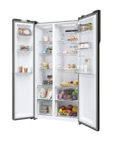 Haier HSR5918DNMP 90cm American Style Side-by-Side Fridge Freezer - Platinum Inox