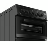 Beko KDG583K 50cm Freestanding Gas Twin Cavity Cooker - Black