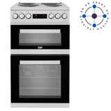 Beko KDV555AS 50cm Double Oven Electric Cooker - Silver