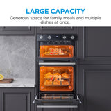 Midea MBOD70M30D0-BK Multifunction Built-In Double Oven - Black - AA Rated