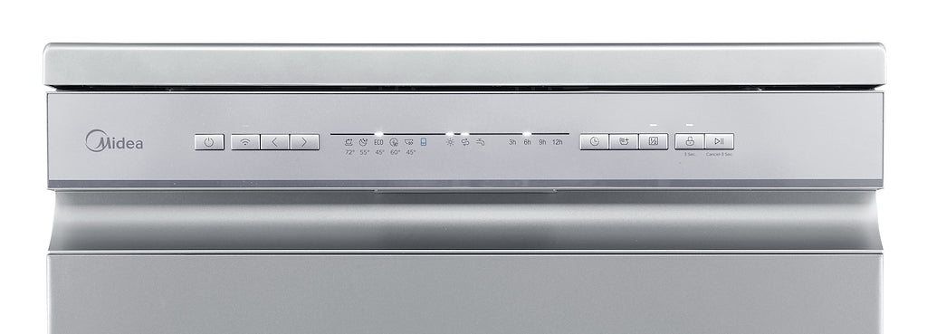 Midea MDWPF1233C(S)-WG-UK 12 Place Setting Freestanding 60cm Dishwasher - Silver