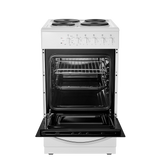 Midea MFO20DME4H109-WH 50cm Single Oven FS Cooker with Sealed Plates - White - A Rated