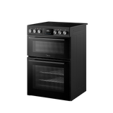 Midea MFO24EME4R118-BK 60cm Double Oven FS Cooker with Ceramic Hob - Black - AA Rated