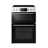 Midea MFO24EME4R118-WH 60cm Double Oven FS Cooker with Ceramic Hob - White - AA Rated