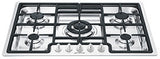Smeg PGF75-4 72cm Classic Gas Hob, Stainless Steel