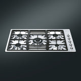 Smeg PGF95-4 87cm Classic Gas Hob, Stainless Steel