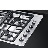 Smeg PGF95-4 87cm Classic Gas Hob, Stainless Steel