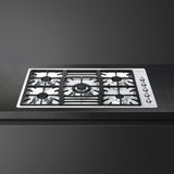 Smeg PGF95-4 87cm Classic Gas Hob, Stainless Steel