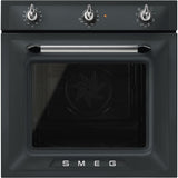 Smeg SF69M3TNO 60cm Victoria Multifuctional Single Oven, Matte Black