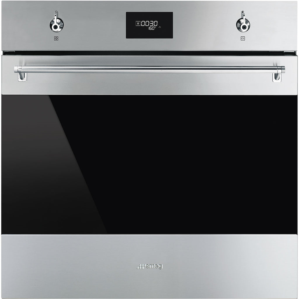 Smeg SFP6301TVX 60cm Classic Pyrolytic Multifunction Single Oven in Stainless Steel