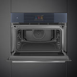 Smeg SO4104APG 45cm Linea Omnichef Oven, Neptune Grey