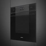 Smeg SOP6102S2PB3 60cm Linea Pyrolytic SteamOne Oven, Black