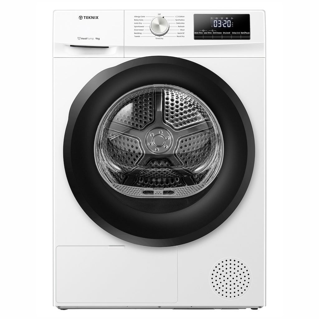 Teknix TK2HP9HW 9kg Heat Pump Tumble Dryer - White