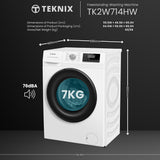 Teknix TK2W714HW 7kg Washing Machine with 1400rpm Spin - White
