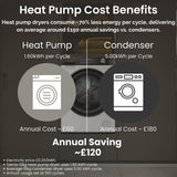 Teknix TK3HP10XW 10kg Heat Pump Tumble Dryer - White