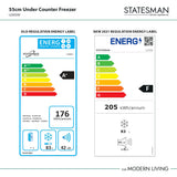 Statesman U355W 55cm Undercounter Freezer