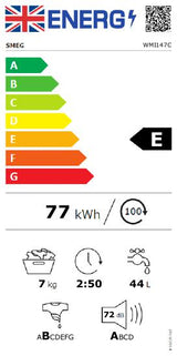 Smeg WMI147C 60cm 7kg Fully Integrated Washing Machine