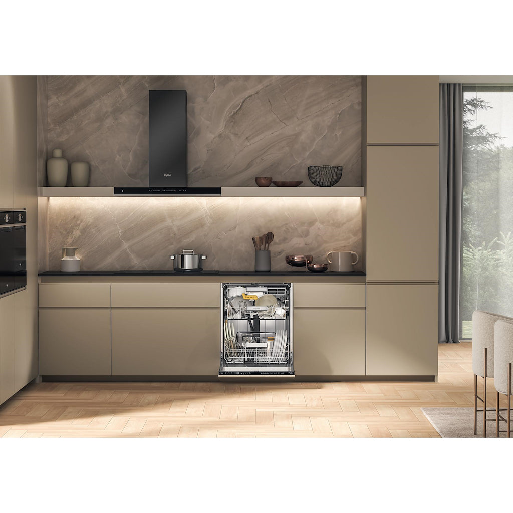 Whirlpool W8I HP42 L UK Integrated Dishwasher - Black