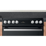Hotpoint HDT67V9H2CB/UK Ceramic Double Cooker - Black