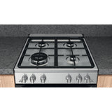 Hotpoint HS67G2PMX/UK Gas Single Cooker - Silver
