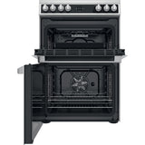 Hotpoint HDT67V9H2CX/UK Double 60cm Electric Cooker - Inox